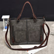 Vintage Leather Work Tote – Multi-Pocket Shoulder Bag Workoutry