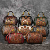 Handcrafted Vintage Embossed Leather Bag Workoutry