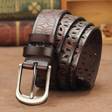 Vintage Black PU Leather Belt – Waterproof & Durable Workoutry