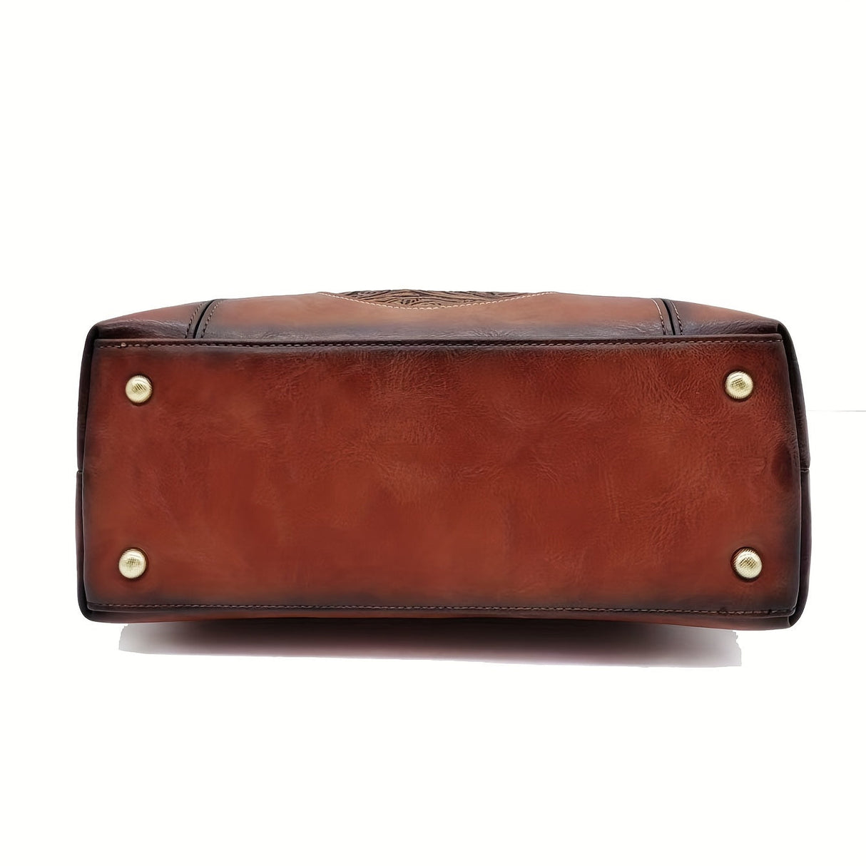Handcrafted Embossed Leather Tote – Retro Style Workoutry