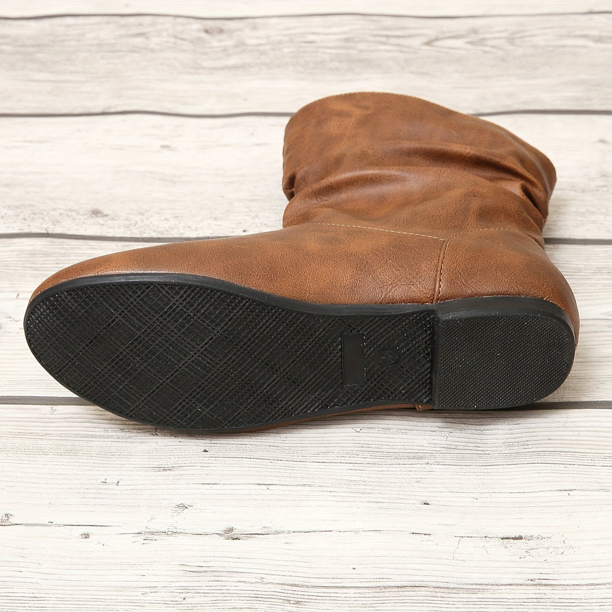 Slip-On Flat Ankle Boots – Pleated Round Toe Style Bianca Australia