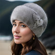 Faux Mink Fur Bucket Hat – Floral Winter Style Workoutry