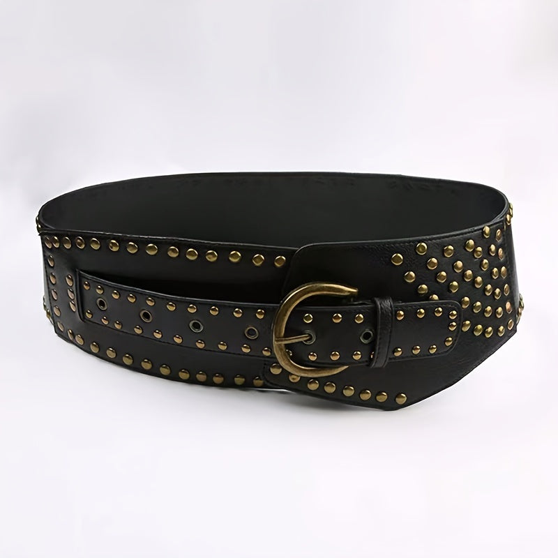 Boho Studded Belt – Rivet Buckle Style Workoutry