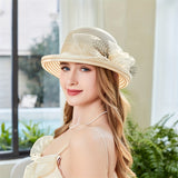 Elegant Organza Wide Brim Hat Workoutry