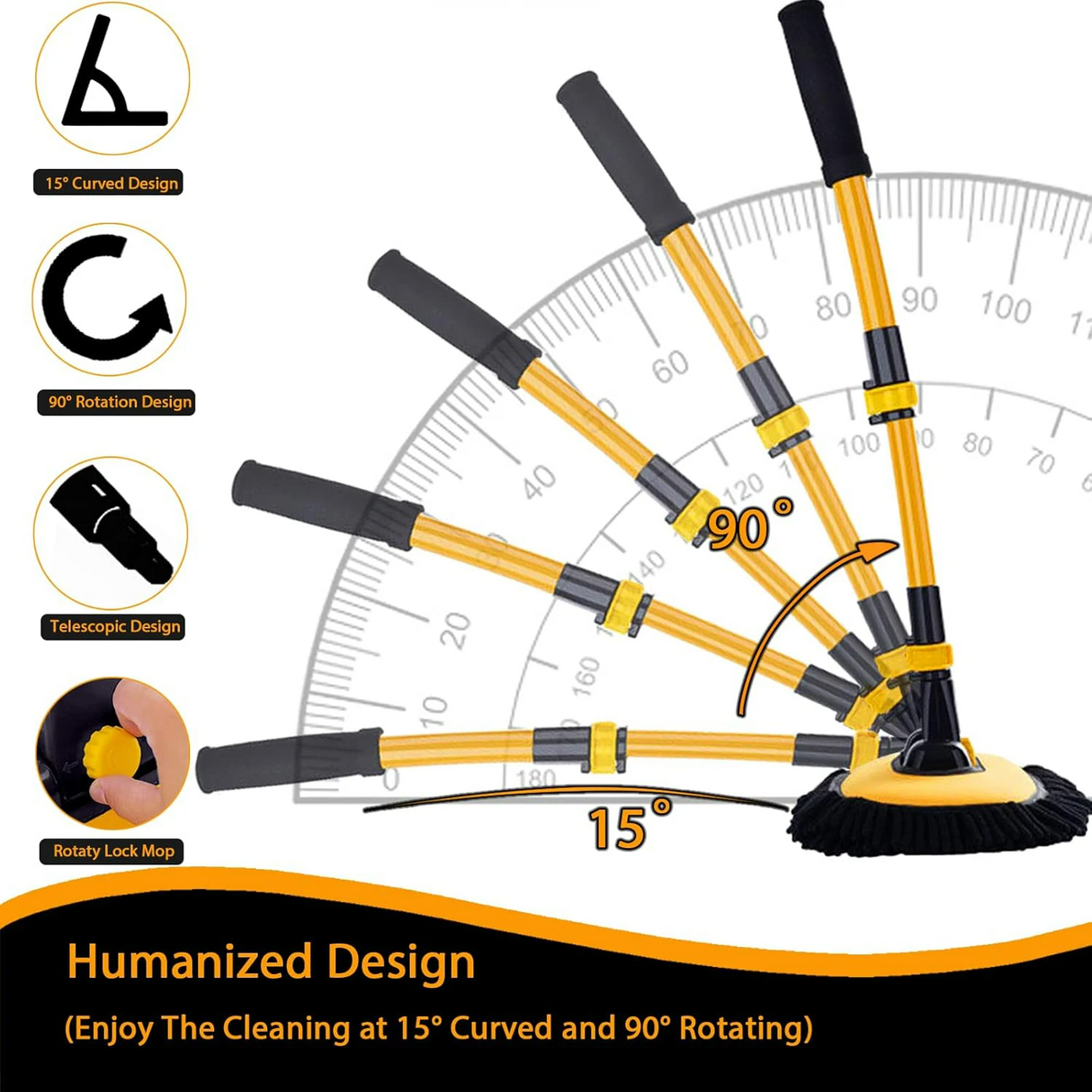 AutoClean™ Telescopic Wash Mop Bianca Australia